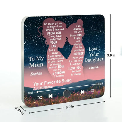 “You’ll Always Be My Little Girl” Acrylic Music Magnet – Personalized Gift for Mom