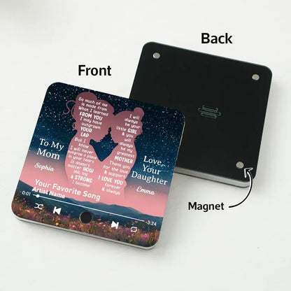 “You’ll Always Be My Little Girl” Acrylic Music Magnet – Personalized Gift for Mom